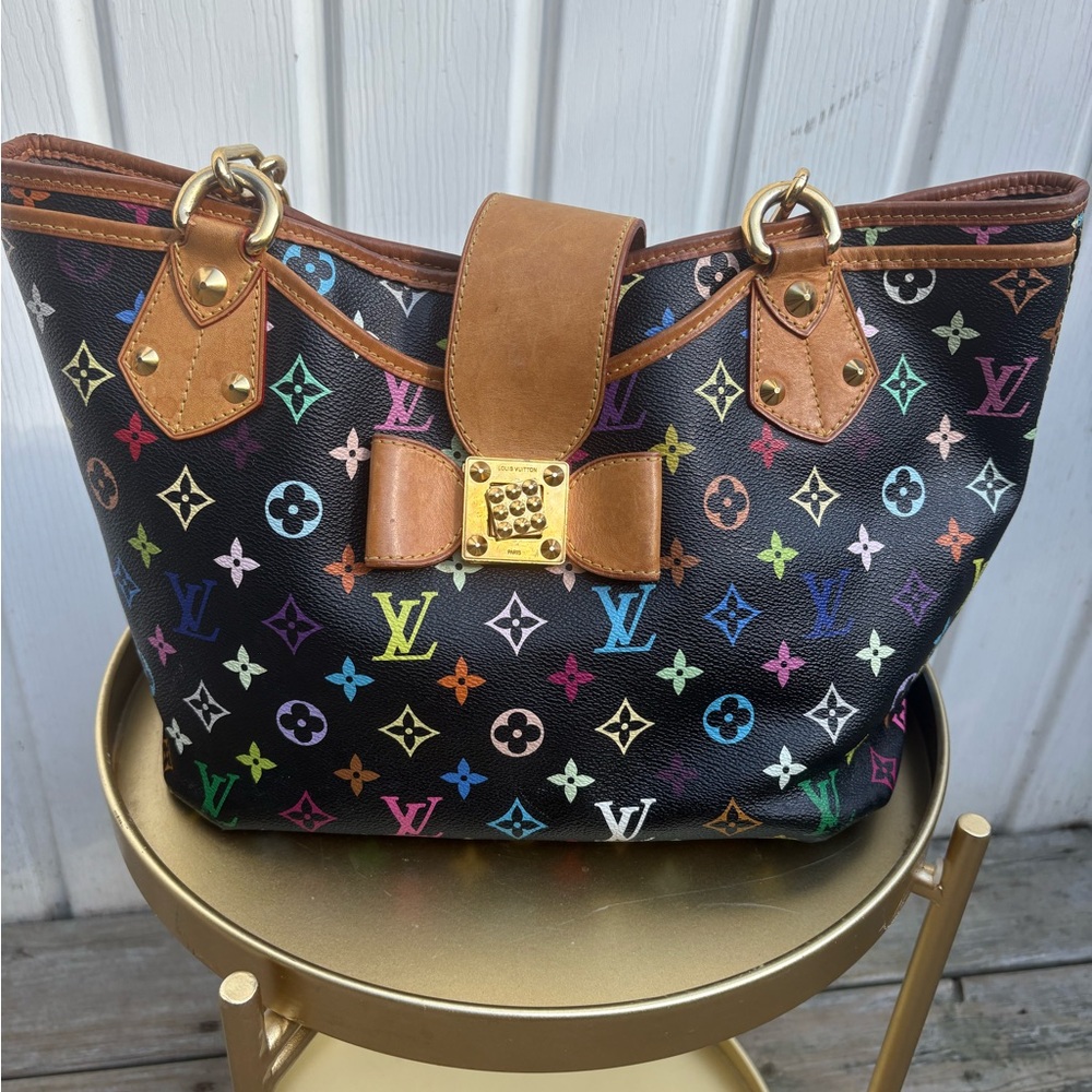 Louis Vuitton Black Multicolor Tote
